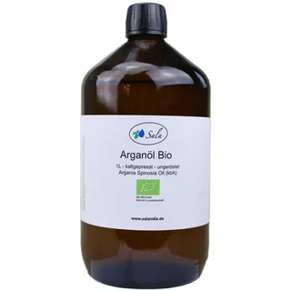 Sala Arganöl kaltgepresst ungeröstet food grade BIO 1 L 1000 ml Glasflasche