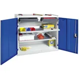 Stumpf & Kossendey, Werkstattschrank, Stumpf Werkzeugschrank 2 SL 2FB 1000x1000x500mm grau/blau (100 cm, 100 cm)