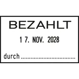 Trodat Datumstempel mit Textplatte Bezahlt 2910/C11