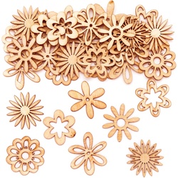 Kleine Blumen-Holzformen (pro Set 45) Bastelblanks & Basen
