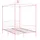vidaXL Himmelbett-Gestell Rosa Metall 140 x 200 cm