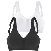PETITE FLEUR Soft-BH Damen weiß+schwarz Gr.75D