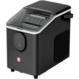 Berlinger Haus Eiswürfelmaschine - Kompakter Ice Maker Retro-Design mit 0,8L Wassertank & 120W - 12kg Eis in 24h, Eisherstellung, Mehrfarbig, Schwarz