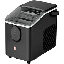 Berlinger Haus Eiswürfelmaschine - Kompakter Ice Maker Retro-Design mit 0,8L Wassertank & 120W - 12kg Eis in 24h, Eisherstellung, Mehrfarbig, Schwarz