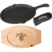 Jim Beam BBQ Jim Beam Pfannen-Set 3 tlg.), Holz)