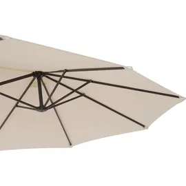 Outsunny Marktschirm mit Handkurbel 460 x 270 cm beige