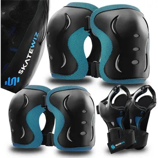 SKATEWIZ Schoner Erwachsene, Skate Schoner Erwachsene - Inliner Protektoren Erwachsene - Schoner Inliner Erwachsene - Protektoren - Schoner Set Erwachsene Größe L