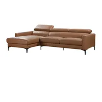 vente-unique Ecksofa - Büffelleder - Ecke Links - Camel - florence