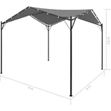 vidaXL Gartenpavillon 4 x 4 m anthrazit