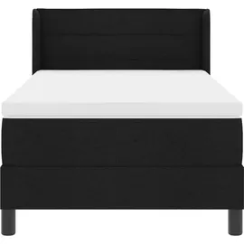 vidaXL Boxspringbett 90 x 200 cm Schwarz