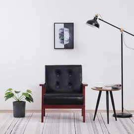 vidaXL Sessel Schwarz Kunstleder 72 x 71 x 70 cm Schwarz
