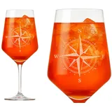 eXODA Weinglas mit Windrose 0,35 l