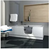 Dusche-24 Badewanne Badewanne mit Tür 170x80 cm PUERTA weiß