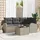 vidaXL Garten-Lounge-Set 5-tlg. hellgrau Polyrattan