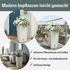 Prosperplast Rato Square 26,5 x 26,5 x 50 cm weiß