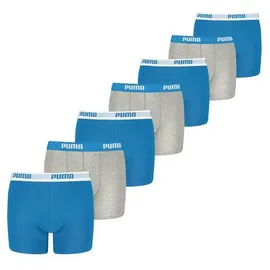 Puma Boxershorts Jungen Kinder Unterhose Unterwäsche 7 er Pack, Farbe:417 - Blue/Grey, Bekleidung:140 - 140