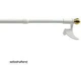 LIEDECO Scheibenstange LIEDECO "Exclusiv" Gr. 1, weiß (weiß, messingfarben), Ø:12mm, Metall, Gardinenstangen
