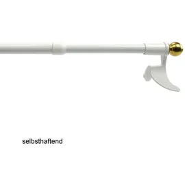 LIEDECO Scheibenstange LIEDECO "Exclusiv" Gr. 1, weiß (weiß, messingfarben), Ø:12mm, Metall, Gardinenstangen
