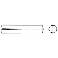 Industrial Quality Supplies DIN 1472 Passkerbstift, ST 8x100 HP