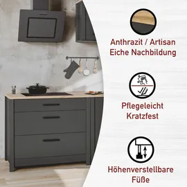Interlink Unterschrank Veneto 100 x 60 x 92 cm Grau
