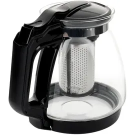 nordic schiller Teekanne Glas mit Deckel, und Siebeinsatz, Edelstahl (1700ml)