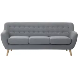 3-Sitzer Sofa hellgrau / hellbraun MOTALA