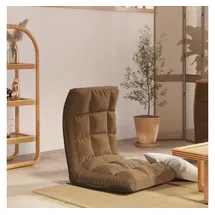 vidaXL - Bodenstuhl Faltbar Braun Stoff