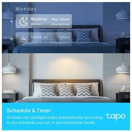 TP-Link Tapo L630 GU10 (2 Stück) Intelligente LED Lampe, RGB
