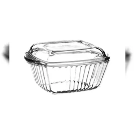 Pasabahce Borcam 2-Teilig Glasschale mit Glasdeckel, eckig, 1150 cc, D: 20,4cm Quadrat Auflaufform-Set