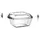 Pasabahce Borcam 2-Teilig Glasschale mit Glasdeckel, eckig, 1150 cc, D: 20,4cm Quadrat Auflaufform-Set