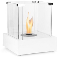 moritz Ethanol Kamin Tischkamin I 35 x 30 x 30 cm weiß I Tischfeuer eckig I 0,8 Liter Brenner I Bioethanol Kamin I Bio Ethanol Kaminofen Indoor Outdoor I Innen Außen I Bioethanol Brenner I Brennertopf