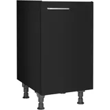 Nobilia Spülenschrank Touch 45 x 58,3 x 87 cm Schwarz