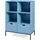 [en.casa] Bücherregal 105 x 80 x 40 cm Blau