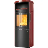 Kaminofen Hark 44-5.8 GT ECOplus RUA 5 kW - Ofenkacheln: brillant-rot - Korpus: graphit