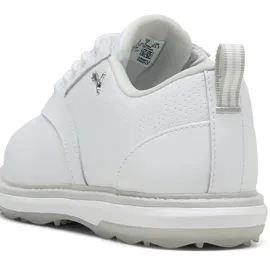Puma "Avant 2 Golfschuhe Damen", Damen, Gr. 38,5, weiß (weiß ash gray feather), Obermaterial: Textil, Synthetik, Kuhleder. Futter: Textil, Synthetik. Innensohle: Textil. Laufsohle: Gummi, Schuhe