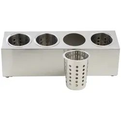 Eva Besteckabtropfer 4 Abteil. Edelstahl rostfr. 51x16x18 cm