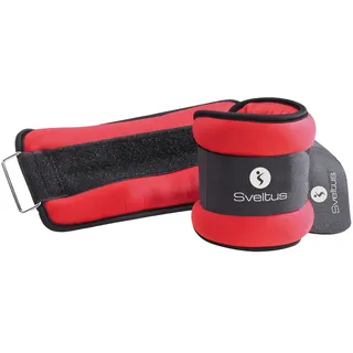 Sveltus Hand u. Fuß Gewichtsmanschetten Paar PRO 2 x1.5 kg rot Fitness Training Jogging