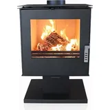 Kaminofen modern model Rheia P, Energieeffizienz A 80.20%, 5 kW, 510 x 420 x 786 mm - Schwarz