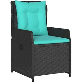 vidaXL Garten Essgruppe 5 pcs Schwarz Poly Rattan - Schwarz