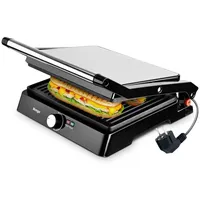 Venga VENGA! VG COG 3003 Elektro Kontaktgrill stufenloser Temperaturregler Edelstahl, Schwarz