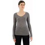 Icebreaker Siren Sweetheart Merino Langarm-baselayer - Gritstone Heather - XL