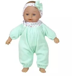 Weiche Baby-Puppe, gekleidet in Türkis - 28 cm