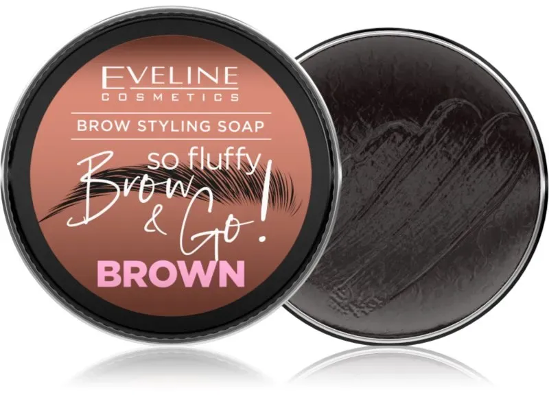 Eveline Cosmetics Brow & Go! Styling-Seife für die Augenbrauen Farbton Brown 25 g