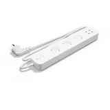 Tesla Smart Power Strip 3 + 4 USB 3 AC-Ausgänge, Typ E, Kabellos, Weiß, Android, iOS