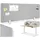 Tectake Schreibtisch Trennwand Noisy 130 x 40 x 2,2 cm