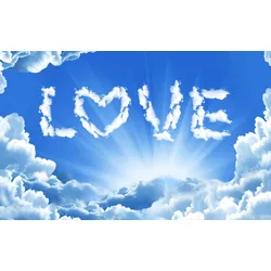 Fototapete PAPERMOON "Love Himmel", bunt, B:3,00m L:2,23m, Vlies, Tapeten