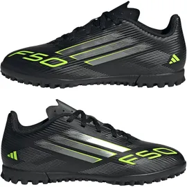 adidas F50 Club TF Kinder Core Black/Iron Met./Lucid Lemon 36