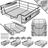 Kesser KESSER® Teleskopschublade Küchenschublade Küchenschrank ? Korbauszug ? Schrankauszug ? Vollauszug ? Schublade