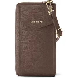 lazarotti Geldbörse Damen Bologna Leather Zip Around Wallet taupe