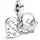 Pandora Katzen & Herz Silber 799546C01